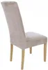 4 Stück Stuhlhussen Hohe Lehne - Beige - Samt - Universal Produktbild-Vorschau 6