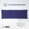 HOMESCAPES 2er polštář na lavici tmavě modrý 100% bavlna Náhled obrázku produktu 6