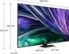 A diagram showing the dimensions of a television. Produktbild-Vorschau