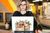 MuchoWow® Laptop Aufkleber Sticker Cover Alpaka - Blumen - Produktbild-Vorschau 5