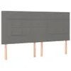 vidaXL LED Kopfteil Dunkelgrau 200x5x118/128 cm Stoff Produktbild-Vorschau 4