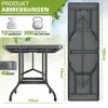 tillvex Table de jardin pliante anthracite 180x75cm | Table Voir les images du produit 2