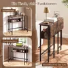 Bureau rabattable COSTWAY avec compartiment de rangement, Voir les images du produit 7