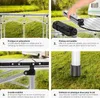 Table pliante de camping en aluminium avec housse, 140 x 70 Voir les images du produit 4