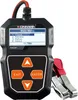 A black Konnwei KW208 battery tester with red and black cables and alligator clips, shown against a white background. Podgląd zdjęcia produktu