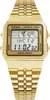A close-up studio shot of a gold Casio digital watch against a white background. Produktbild-Vorschau