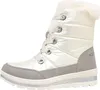 A side view of a white and gray winter boot. Produktbild-Vorschau