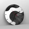 Wanduhr - Rund - Glasuhr - Abstraktion Form Figur - 30x30cm Produktbild-Vorschau 4