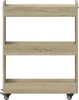 Skříňka s kolečky Sonoma dub 60x22x79 cm materiál na bázi Náhled obrázku produktu 5