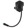 A black electronic switch controller with a blue connector and cable, isolated on a white background. Náhled obrázku produktu