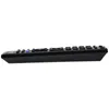 A side view of a black remote control on a white background. Produktbild-Vorschau
