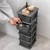 Stojan BranQ, 5 výsuvných košů, univerzální, tmavě šedý, Náhled obrázku produktu 5