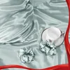 2er Set Satin Kissenbezug Grün 40x80 mit Haargummis Produktbild-Vorschau 6