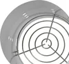 Close-up view of the top part of a metal charcoal chimney starter. Produktbild-Vorschau