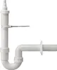 A white plastic washing machine siphon kit against a white background. Anteprima dell’immagine prodotto