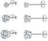 set di orecchini a perno in argento 925 con zirconi, Anteprima dell’immagine prodotto 1