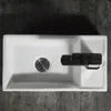 Lavabo Retangolare In Vetroceramica Da Appoggio, Bianco Anteprima dell’immagine prodotto 4
