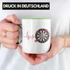 Trendation - Darts Herzschlag Tasse Geschenk für Dart Produktbild-Vorschau 2