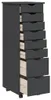 vidaXL Armadio a rotelle con cassetti MOSS Grey in legno di Anteprima dell’immagine prodotto 4