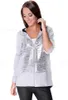 Damen Kapuzen-Jacke mit Taschen Hoodie Sweat Gr. S/M,  Grau Produktbild-Vorschau 1