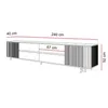TV-Schrank MIRAGE GOLD 240 cm mit geriffelten Fronten Produktbild-Vorschau 7