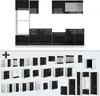 Cucina componibile Vicco R-Line Nero lucido 300 cm con Anteprima dell’immagine prodotto 9