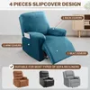 Relaxsessel Sesselbezug Stretch Samt Liegestuhlbezug mit Produktbild-Vorschau 3