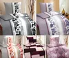 A collage of different bedding sets, each featuring a duvet cover and pillowcase with various striped and floral patterns. Produktbild-Vorschau