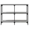 The Living Store Konsolentisch Grau Sonoma 100x29x75 cm Produktbild-Vorschau 5
