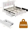 ProximaX Polsterbett 140x200 cm – Weiß-Rosa Samt, 4 große Produktbild-Vorschau 10