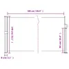 vidaXL Bočná výsuvná markíza hnedá 140x500 cm Náhľad obrázku produktu 8