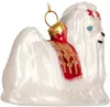 BRUBAKER Malteser in kerstoutfit met kerstmuts, goud/rood - Productafbeelding-voorbeeld 2