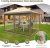 COSTWAY 3,6x3,6m Faltpavillon mit Moskitonetz, Doppeldach Produktbild-Vorschau 2