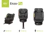 Three views of a car seat, with text indicating brand and product name, and different weight/height ranges. Náhled obrázku produktu