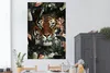 MuchoWow® Poster Tiger - Botanisch - Blumen 120x180 cm - Produktbild-Vorschau 2