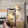 LED Wandleuchte Innen, Wandlampe mit Akku 1 Stück, 360° Produktbild-Vorschau 4