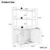 Katzenklo Schrank mit Regal 89,5 x 45 x 132 cm, Versteckte Produktbild-Vorschau 8