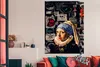 MuchoWow® Poster Mädchen mit Perlenohrring - Tattoo - Gold Produktbild-Vorschau 3