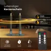 Stabkerzen LED mit Timer TAUPE GRAU 2er indoor mit Timer Produktbild-Vorschau 2