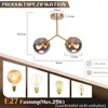 Product specifications and examples of compatible light bulbs for a ceiling lamp. Produktbild-Vorschau