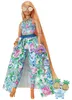 Mattel HHN14 Barbie Extra, bábika s farebnými kvetinovými Náhľad obrázku produktu 10