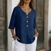 ASKSA - Chemisier en mousseline pour femme, manches 3/4, Voir les images du produit 2