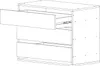 Schubkasteneinsatz Zubehör für Kleiderschrank 74x43x60cm Produktbild-Vorschau 3