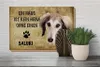Holzschild Spruch 30x20cm Saluki Hund ohne kein Heim Produktbild-Vorschau 4