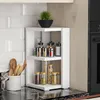 HOMIDEA ROHO Gewürzregal Küchenregal mit 3 Ablagen aus Holz Produktbild-Vorschau 1