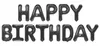 Girlanda balonowa "HAPPY BIRTHDAY" 340x35cm | srebrna Podgląd zdjęcia produktu 6