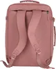 The back view of a pink backpack is shown against a light gray background. Produktbild-Vorschau