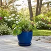 Fioriera modello "EggPot" 38 cm in Vetroceramica blu reale Anteprima dell’immagine prodotto 5