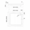 Duschwanne Quadratisch 90x90x26 Sanitäracryl Duschtasse Produktbild-Vorschau 3