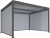 A modern outdoor pergola structure with adjustable louvre roof and side screens. Podgląd zdjęcia produktu